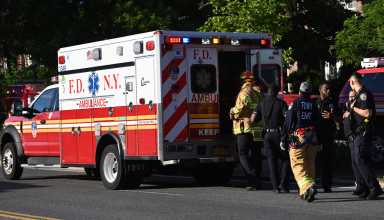 NYC EMS units respond to a medical emergency.