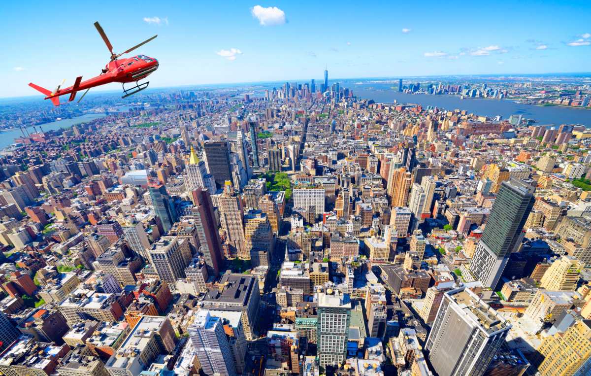 Helicopter noise over Manhattan