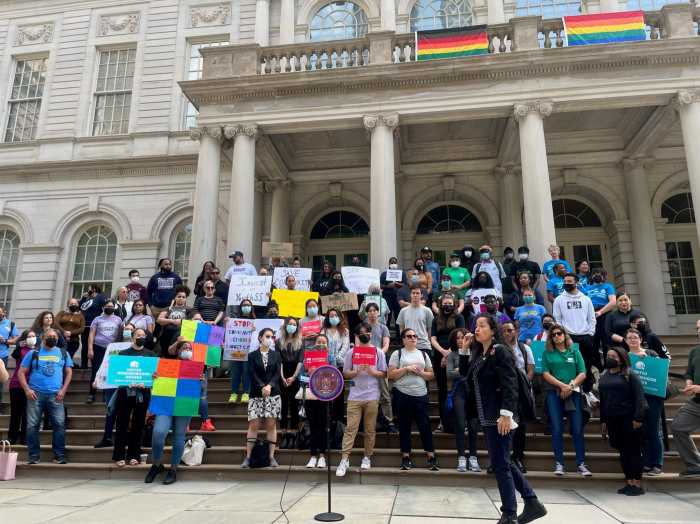 NYC parents and teachers file lawsuit against public school budget cut 2 School advocates demand restoration of community school funding