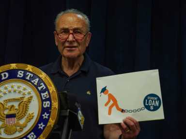 Schumer speaks about student loan forgiveness program