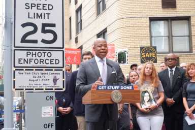 Mayor Eric Adams speed cameras