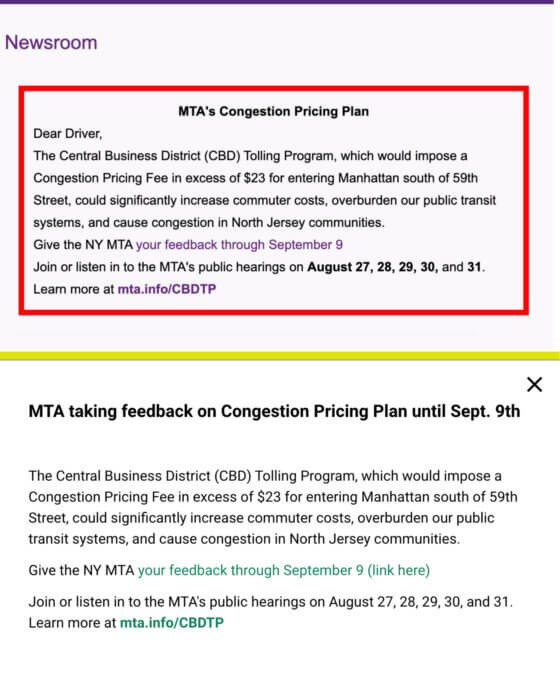 'Disinformation': New Jersey pushes negative alerts about congestion pricing 5