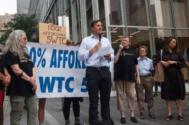 Lower Manhattan coalition unites Congressional rivals in call for more affordable housing at 5 World Trade Center 12 Lower Manhattan group rallies for more affordable housing