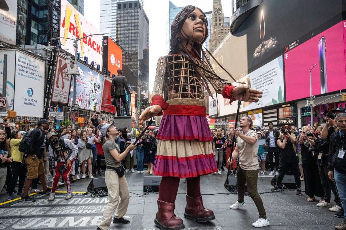 Broadway fills New York City with songs in Times Square for Little Amal 8