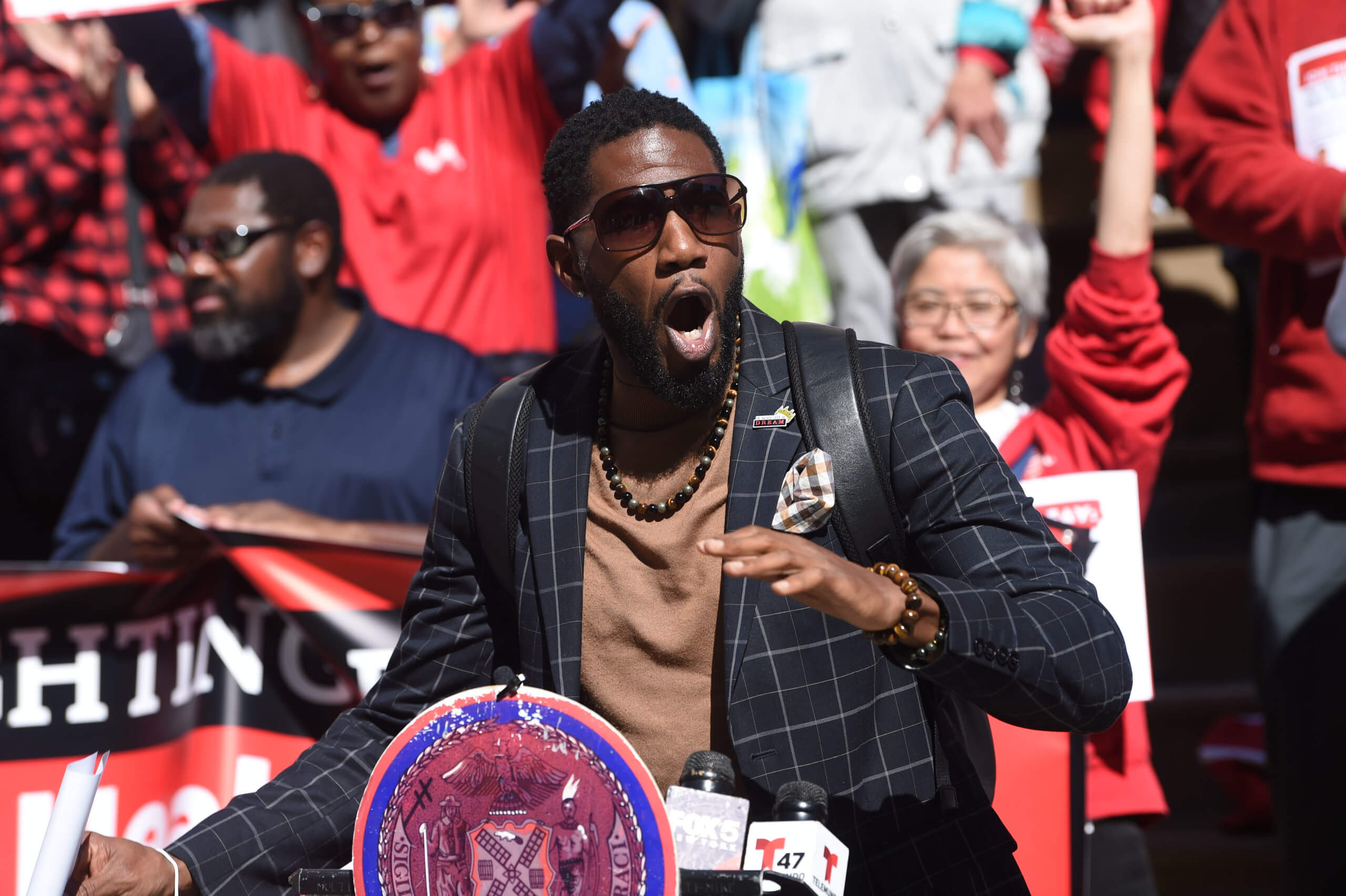 Public Advocate Jumaane Williams at an unrelated recent rally