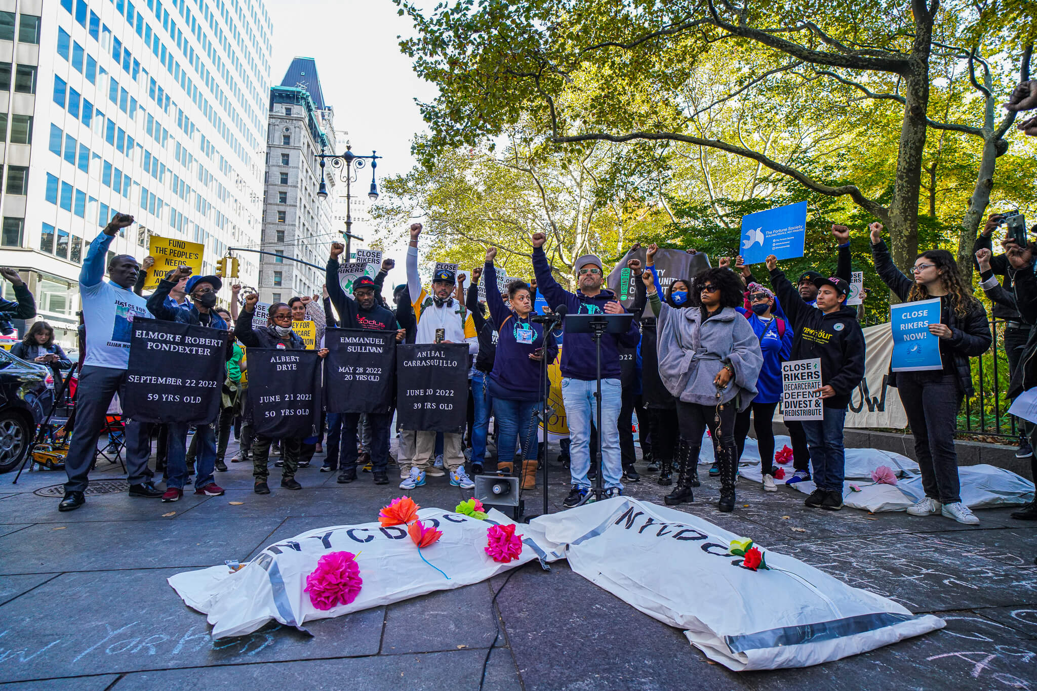 18 hours of action: Rikers Island closure demands repeated at Lower Manhattan protest 8