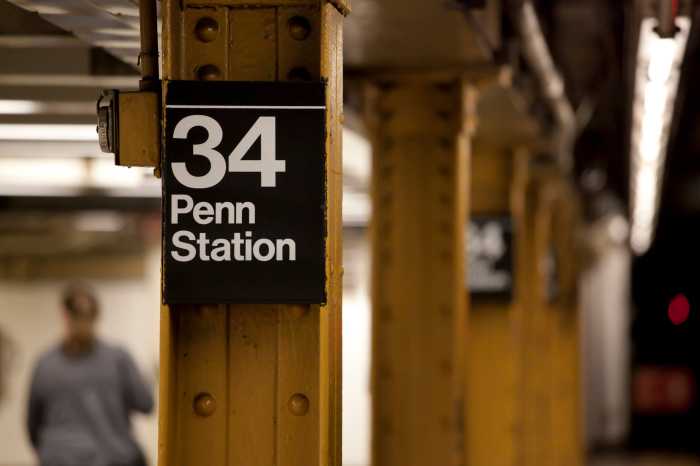 The 34th Street-Penn Station subway platform