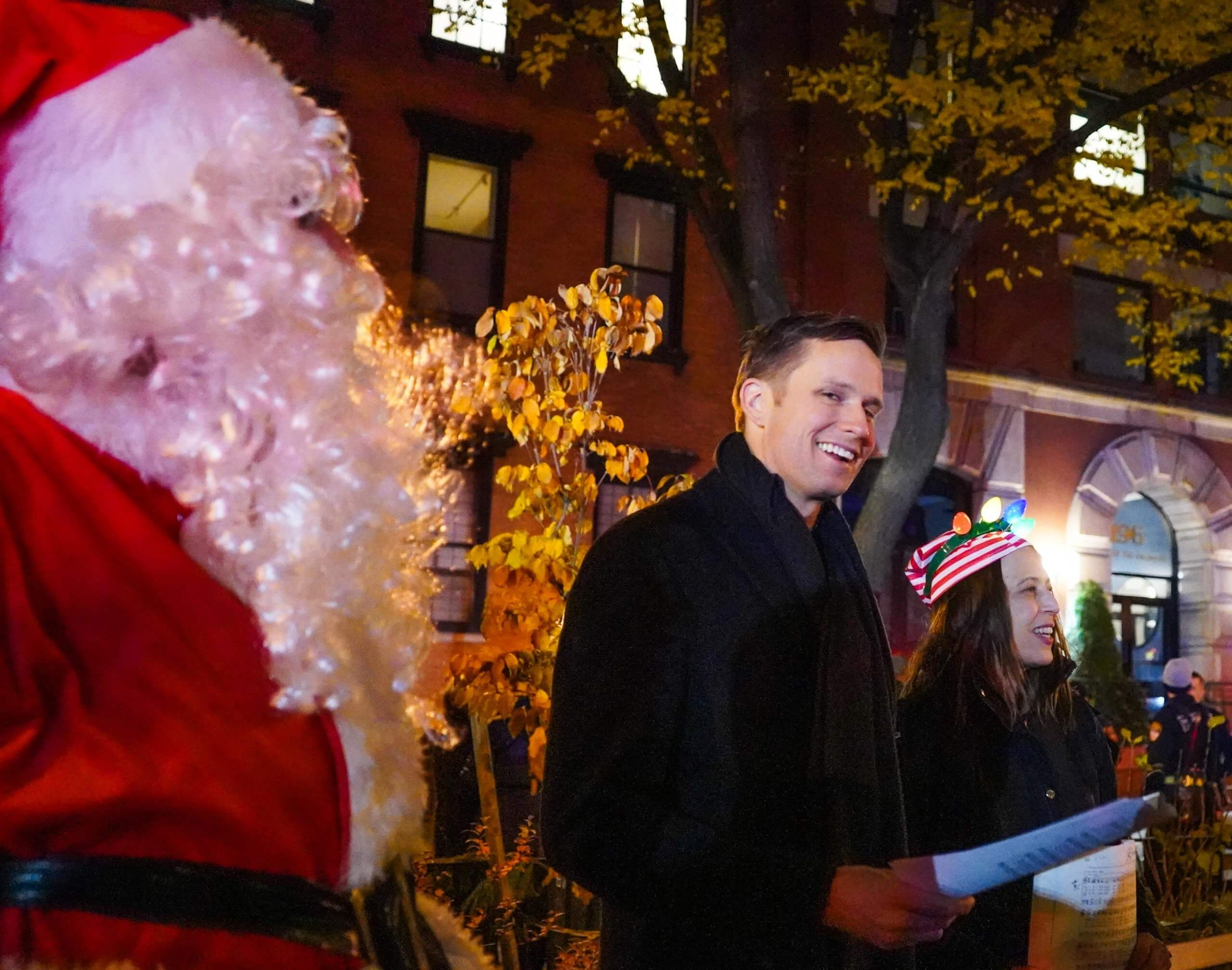 Santa lights the tree at Father Fagan Park in Soho 10