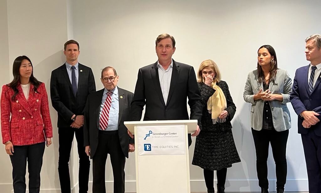 Congressman Dan Goldman at the Greenburger Center for Social and Criminal Justice in New York City on Thursday, Jan. 19, 2023.