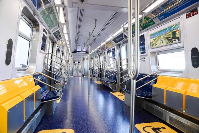 Commute of the Future: MTA will onboard brand new R211 subway cars into passenger service this year 6 The R211s feature wider doors, fold-up seats for accessibility, and all come equipped with security cameras and modern signal tech