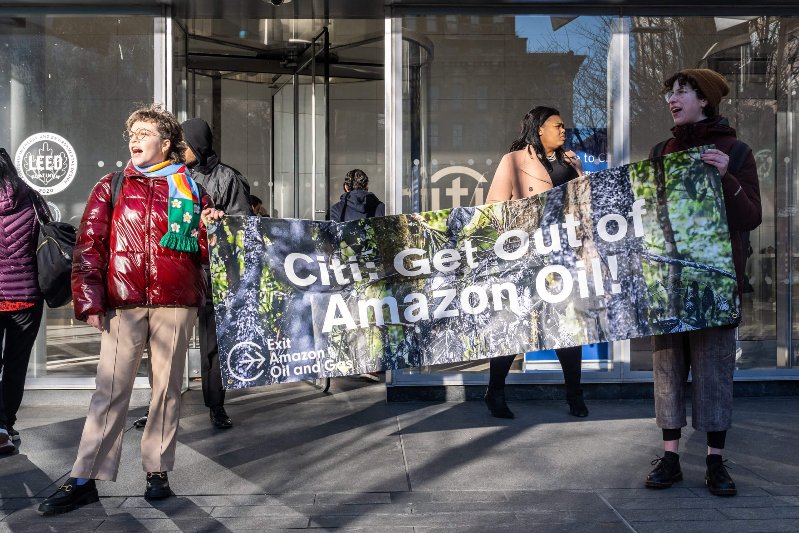 Extinction Rebellion tells Citigroup to show a heart for Mother Earth on V-Day in Tribeca protest 12