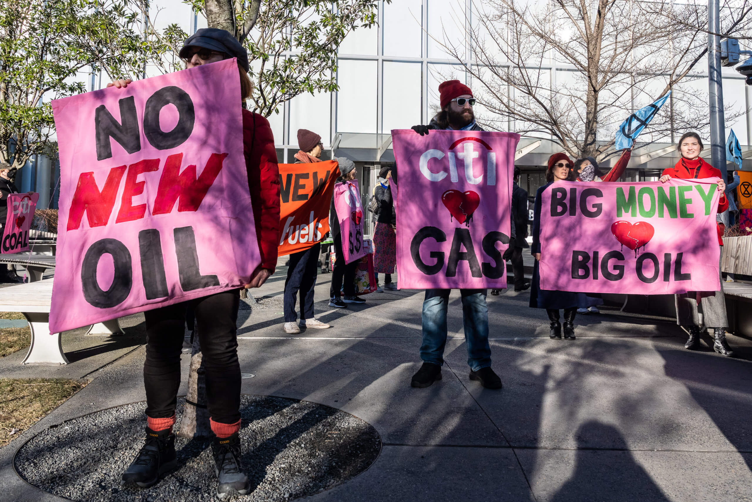 Extinction Rebellion tells Citigroup to show a heart for Mother Earth on V-Day in Tribeca protest 13