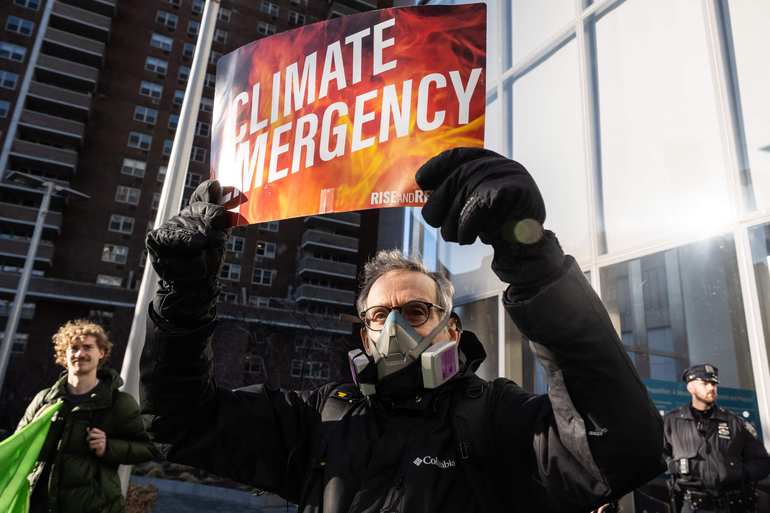 Extinction Rebellion tells Citigroup to show a heart for Mother Earth on V-Day in Tribeca protest 10