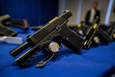 A ghost gun seized during an investigation in NYC.