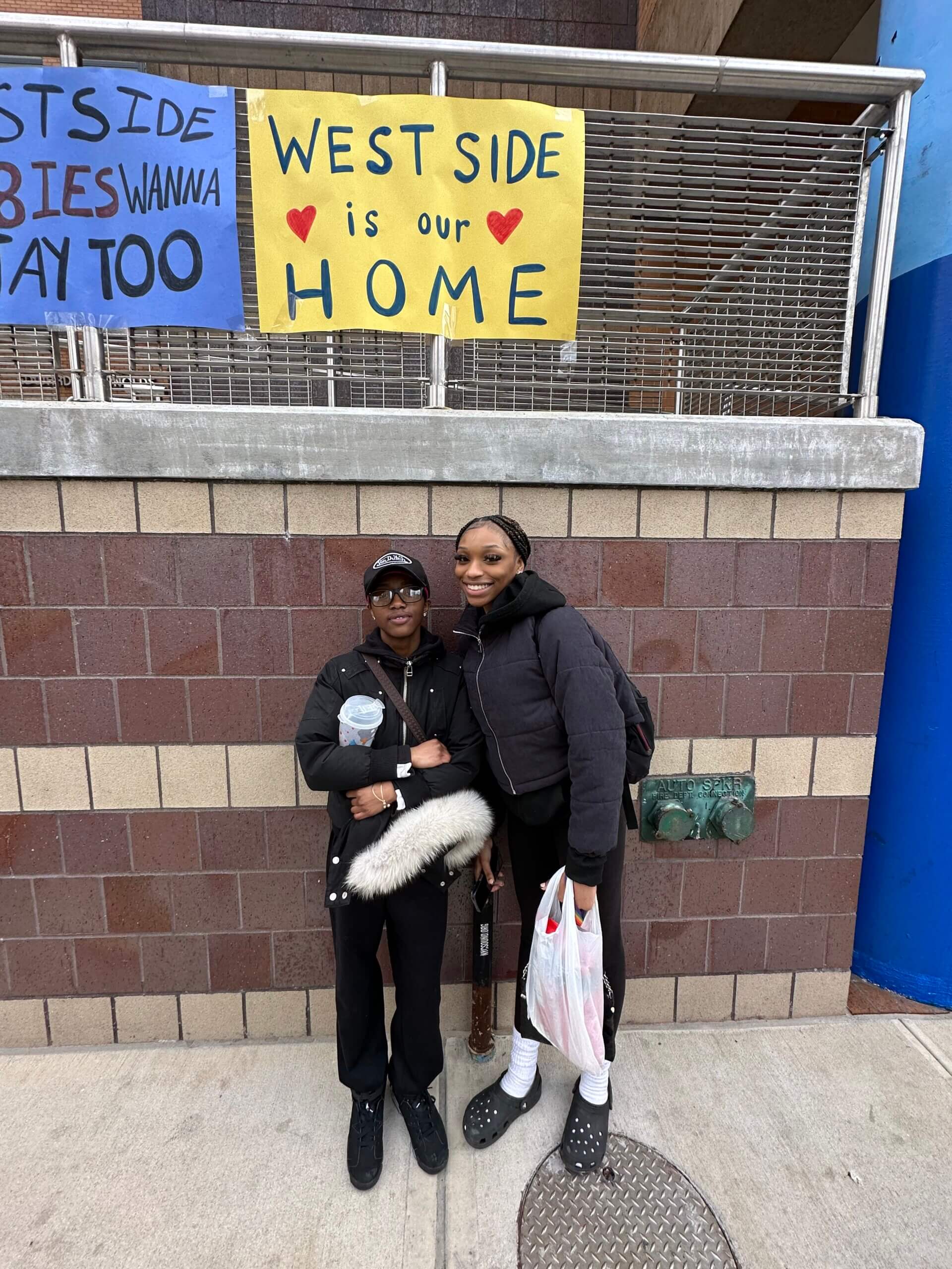 Upper West Side high schoolers protest DOE's plans to relocate their school to East Harlem 3 Aeisha Pandy with Sanaaya Cornwall