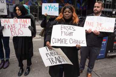 In push for more MTA service, advocates and elected officials take a different angle: Climate change 9 Climate activists demand more subway and bus service from the MTA