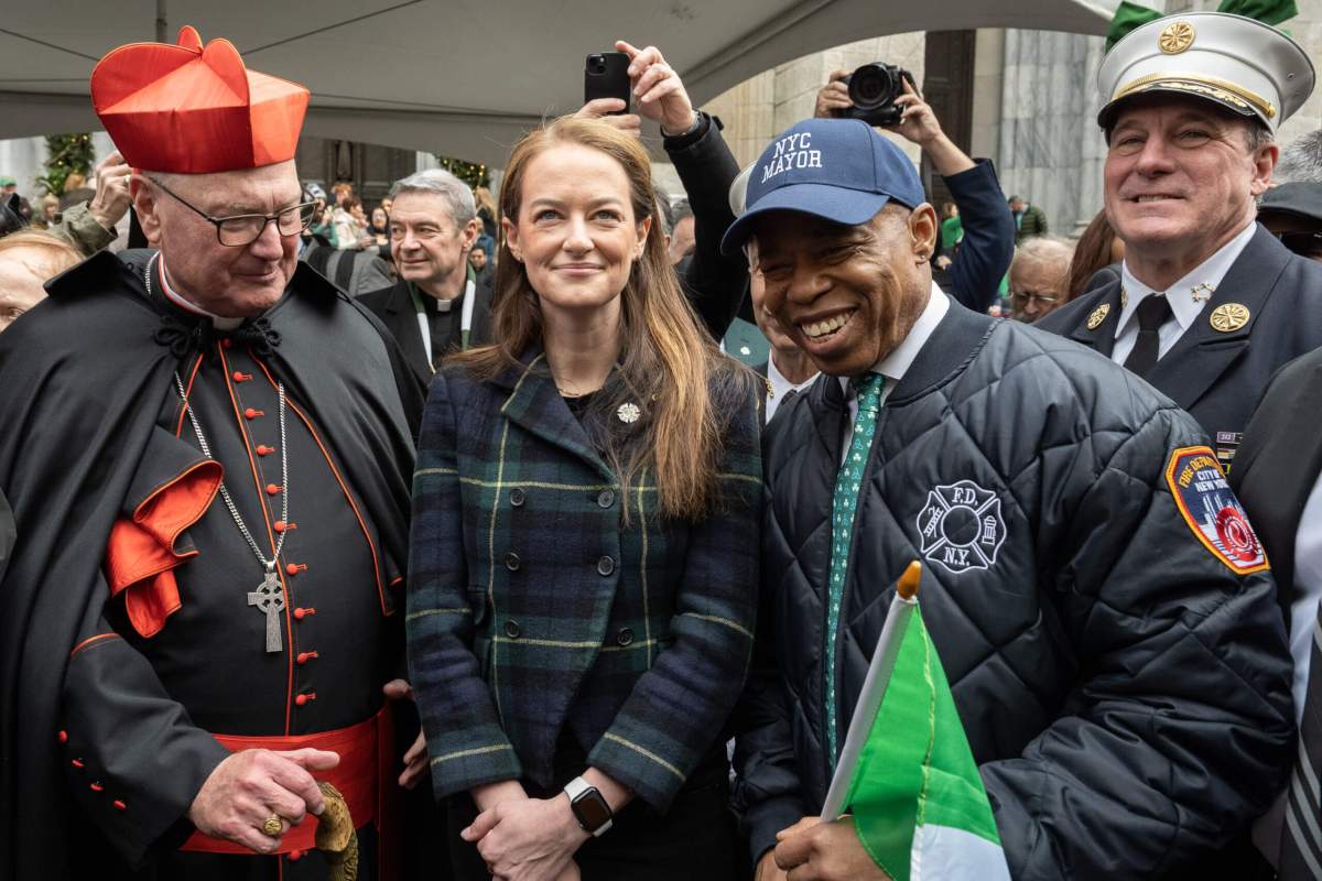 Adams doubles down on support for controversial FDNY boss, marches with her in St. Patrick’s Day Parade 3 Cardinal Timothy Dolan, Fire Commissioner Laura Kavanagh and Mayor Eric Adams