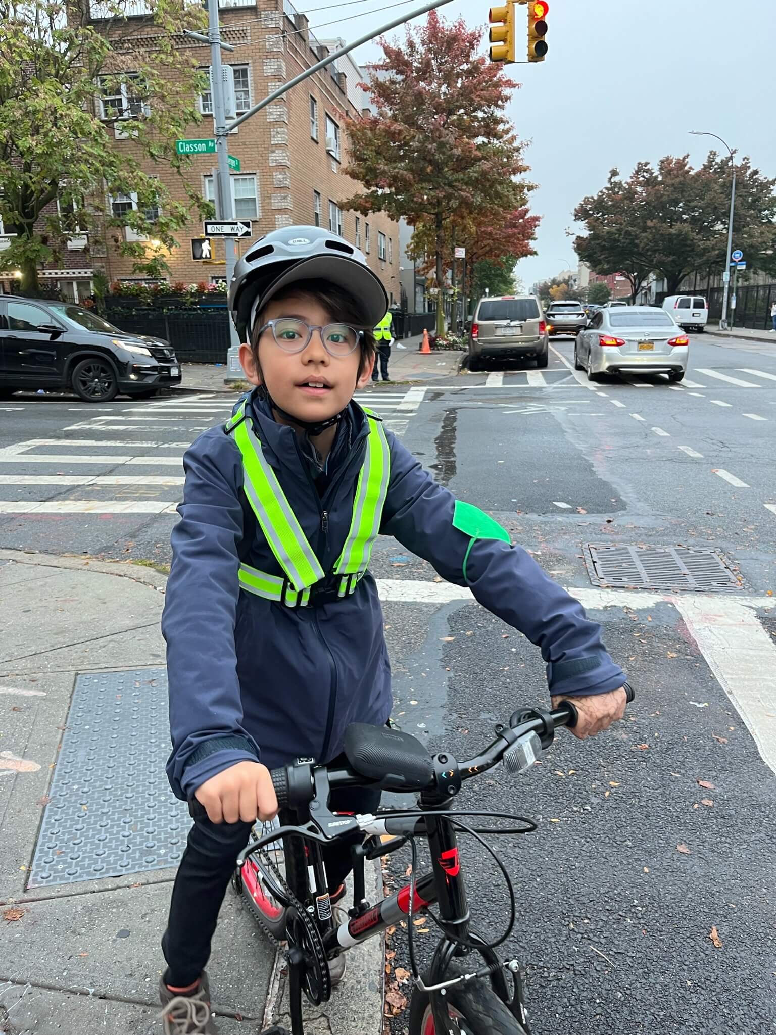 Bike buses offer Brooklyn students a new way to get to school — and it's a movement that's gaining momentum 7 Kenta Nakajima-Healy, a 5th grader at The Brooklyn New School P.S. 146, bikes to school on a "bike bus" route.