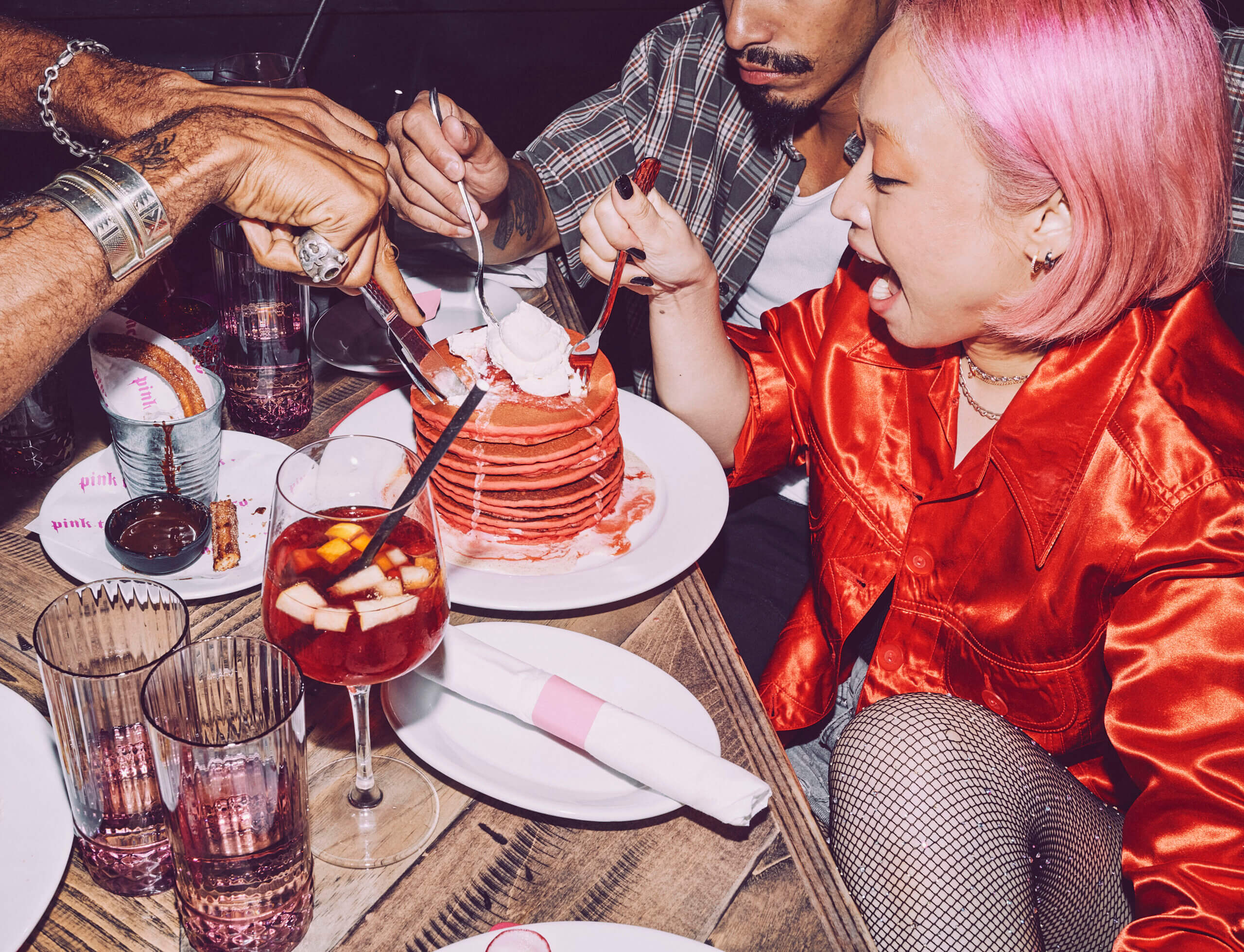 The interior of Pink Taco