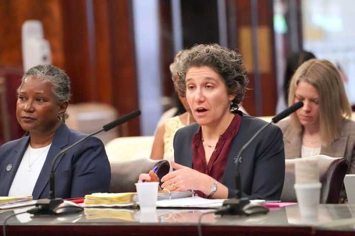 Department of Social Services Commissioner Molly Wasow-Park during a City Council hearing examing DSS's Fiscal Year 2024 Executive Budget.