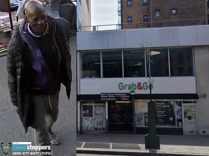Suspect (NYPD) and West 4 Street-Washington Square Station (GMaps)