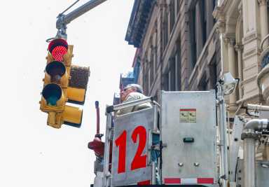 Un-bee-lievable: Beehive removed from traffic light in Flatiron District 8 8B7A3019