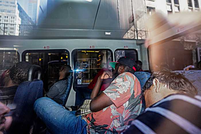Op-ed | How we deal with the ongoing asylum-seeker crisis is a test of who we are as New Yorkers and Americans 2 Migrants sleeping on a bus