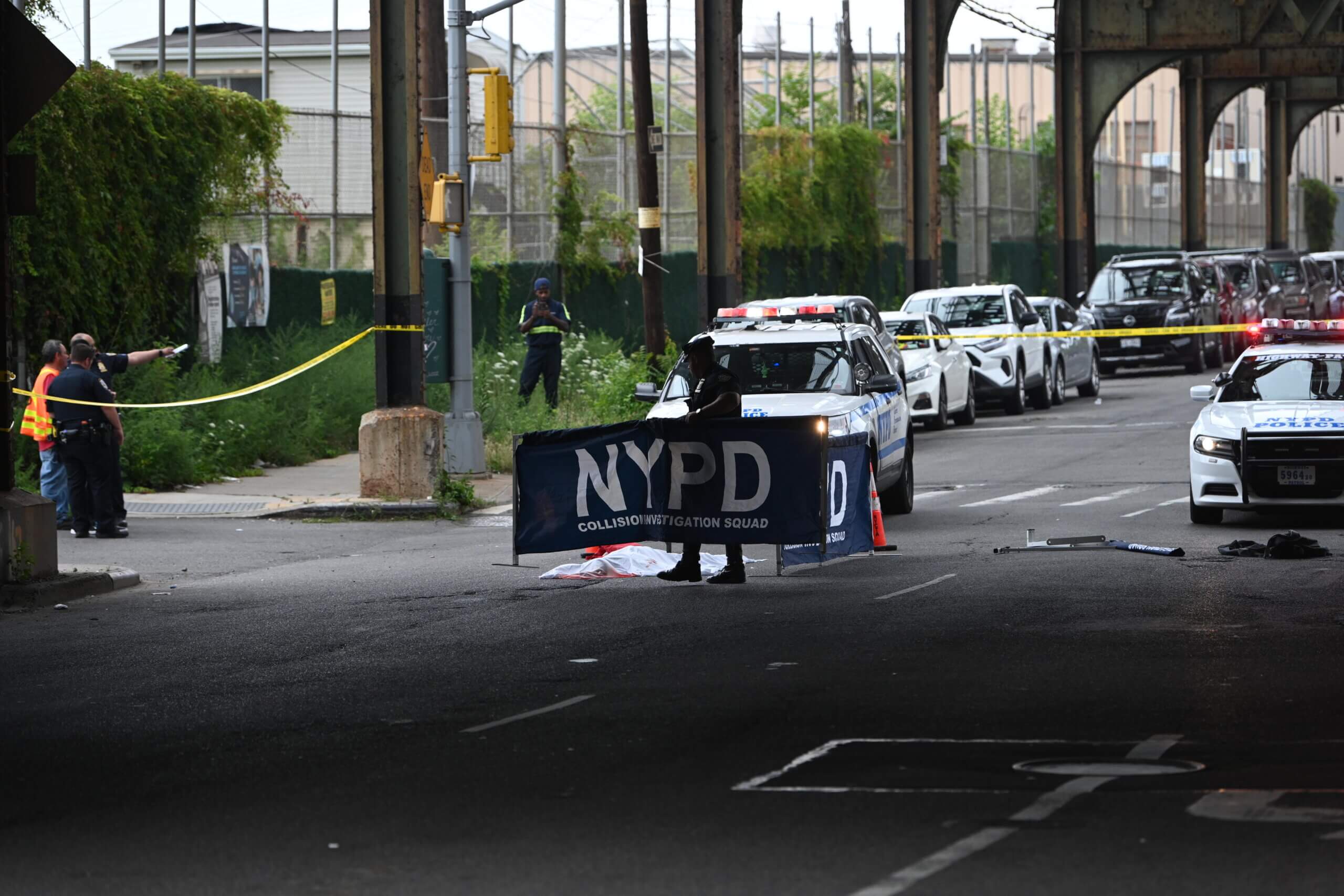 Police at the crime scene