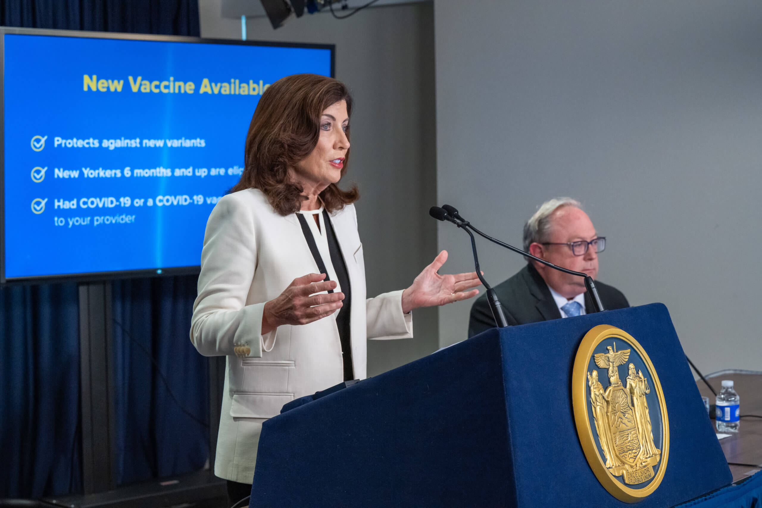 New COVID-19 vaccine will be available for New Yorkers by end of week: Governor Hochul 3 New York Governor Kathy Hochul
