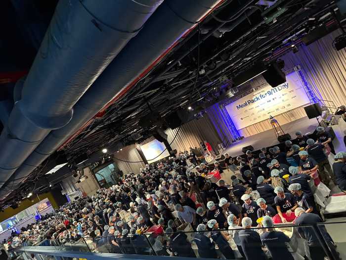 Seventh annual 9/11 Day of service brings around 5,000 New Yorkers to pack 1.5 million meals 5
