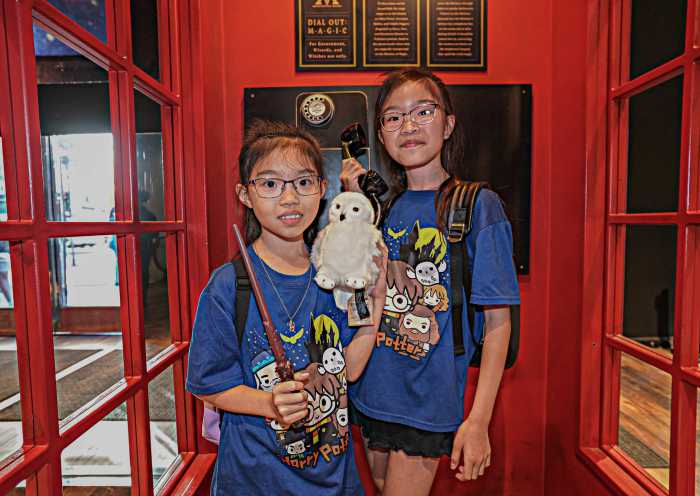 Children were transported into the magical world of Harry Potter at the Midtown exhibit.