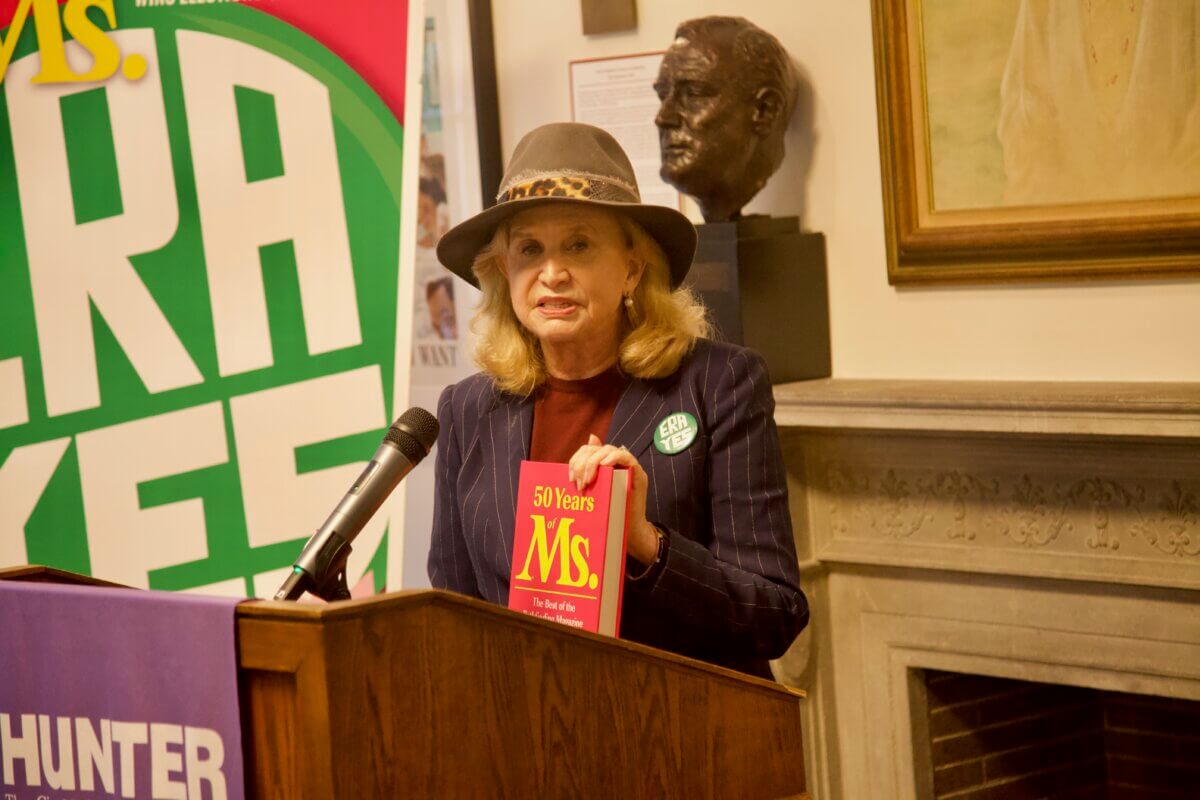 Equal Rights Amendment ratification push continues at Hunter College forum in Manhattan 3 Carolyn Maloney speakers about Equal Rights Amendment