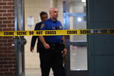 Police at crime scene