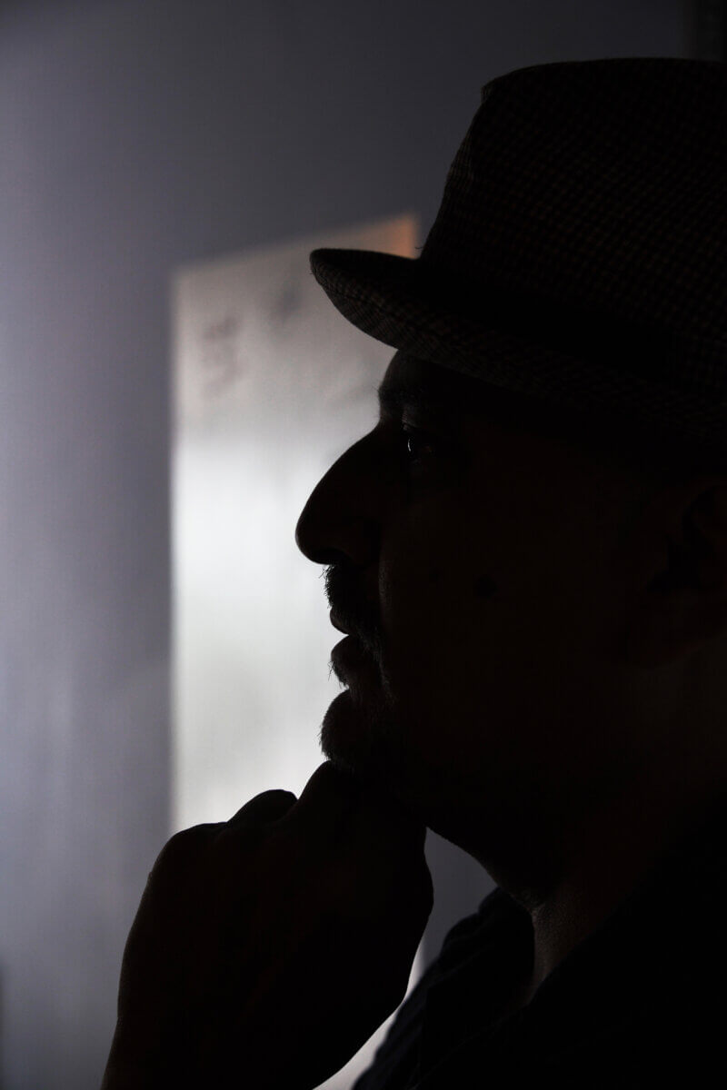 Julian Fleisher in silhouette