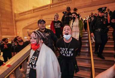 Hundreds were arrested in a Grand Central Station protest.