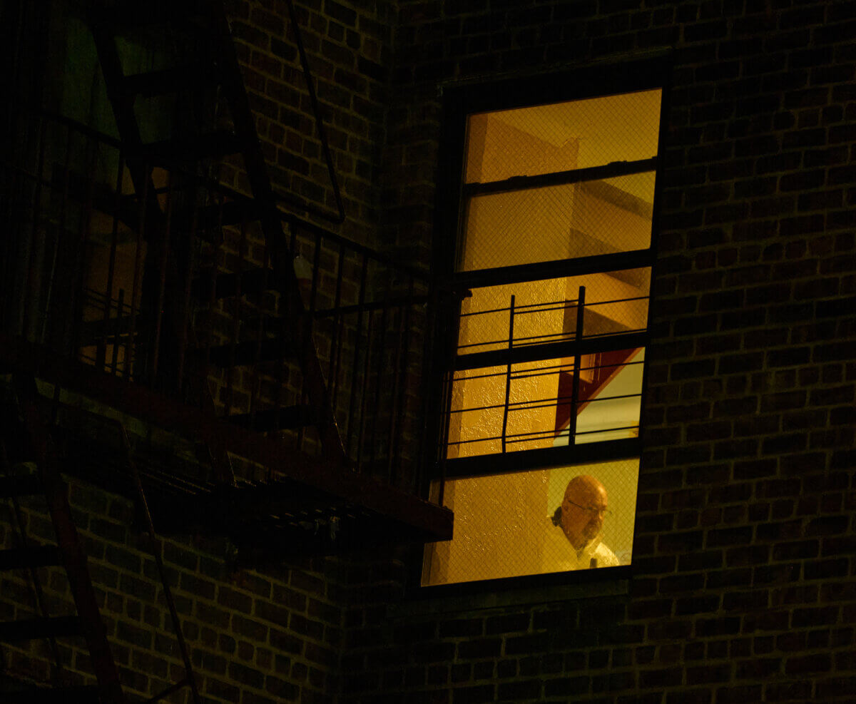NYPD Crime Scene Detective processes the scene of a double fatal shooting at the Flatbush Garden Apartment on Sunday, Oct. 29, 2023