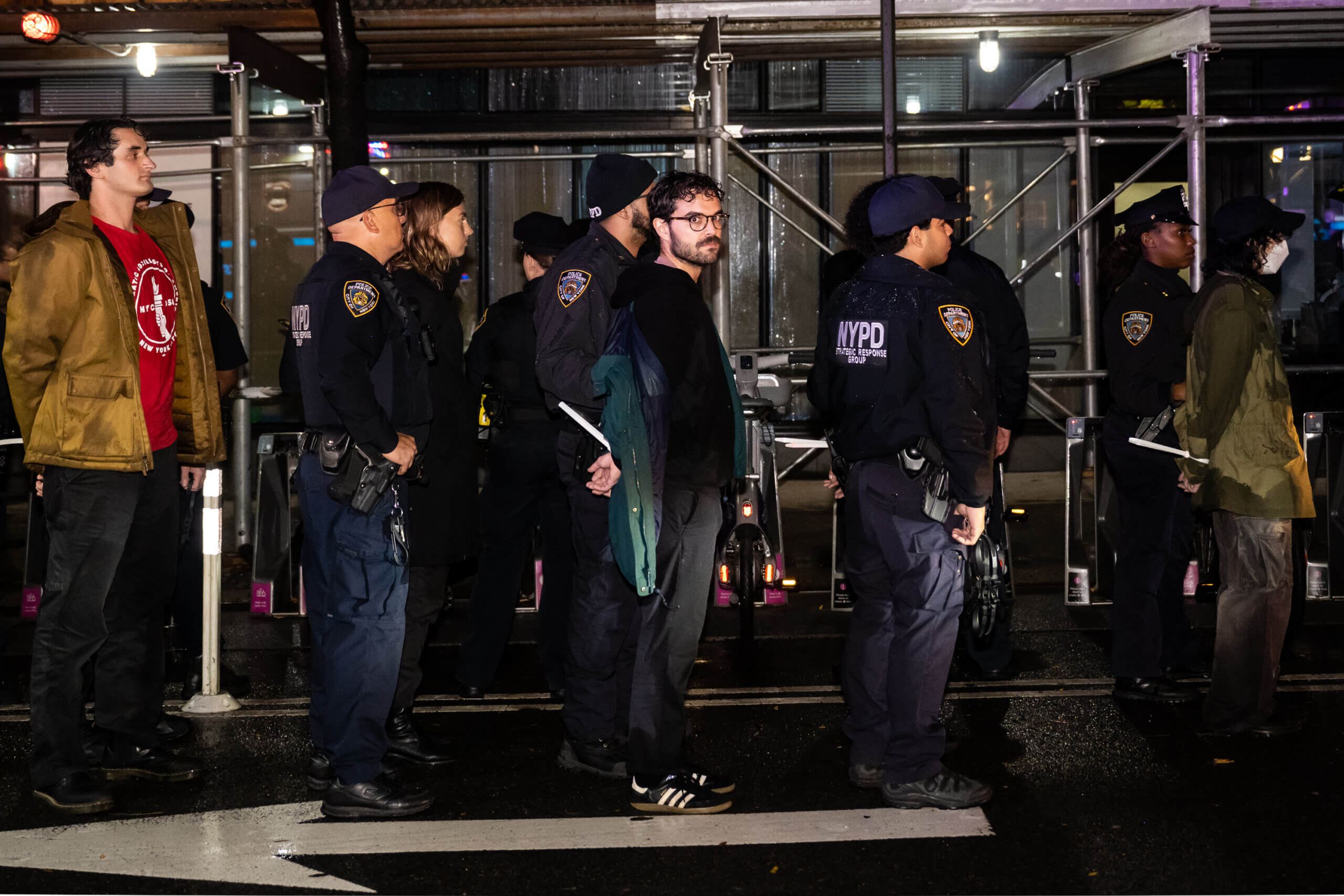 About 130 pro-Palestinian protestors were arrested outside U.S. Sen. Kirsten Gillibrand's office in Manhattan