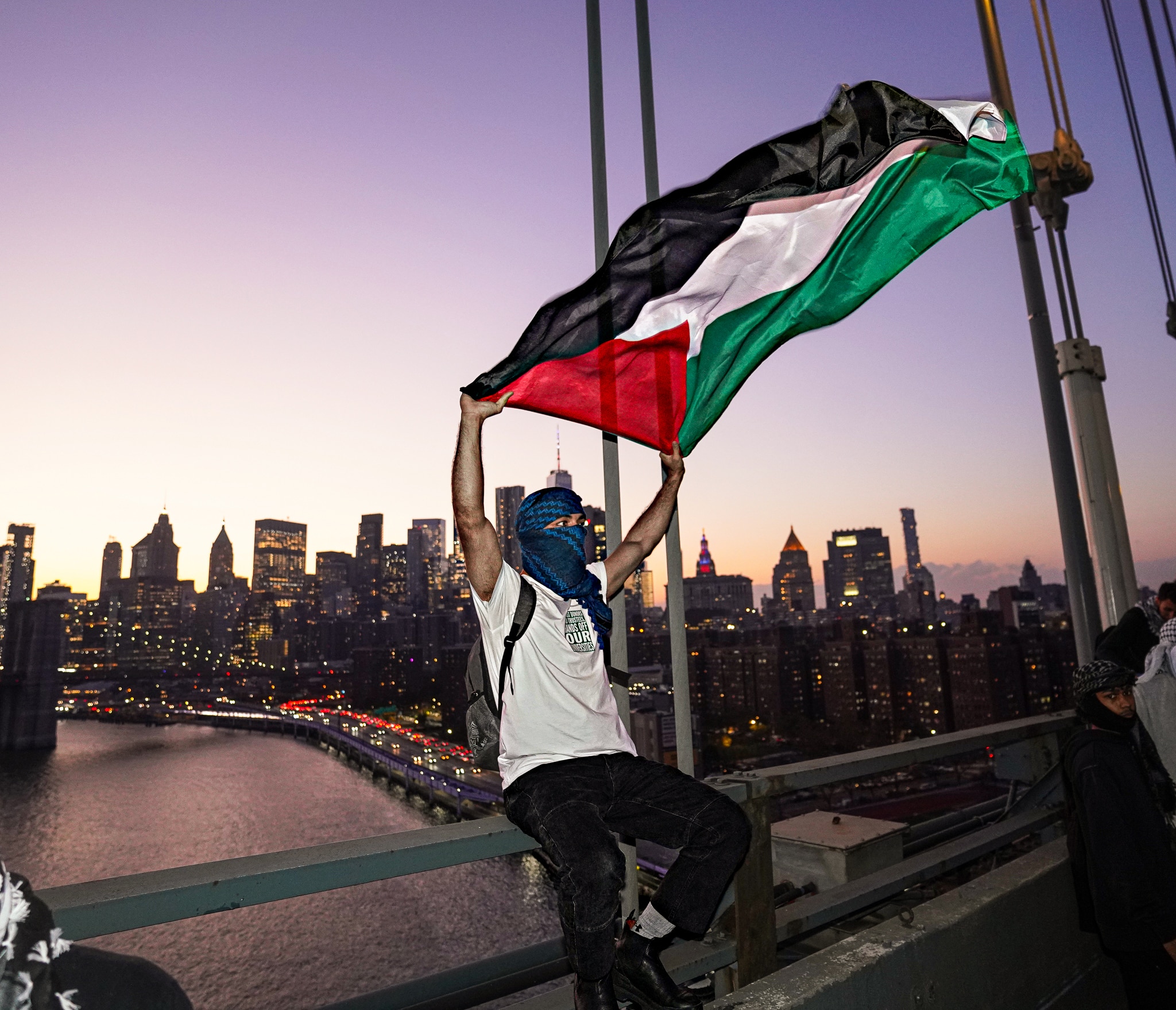 War in Israel | Election Day pro-Palestine protest sees thousands march between City Hall and Brooklyn 13