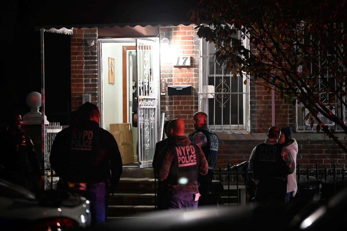 Brooklyn man booked for allegedly shooting his common-law wife and her son to death: NYPD 5 Police at Brooklyn double shooting scene