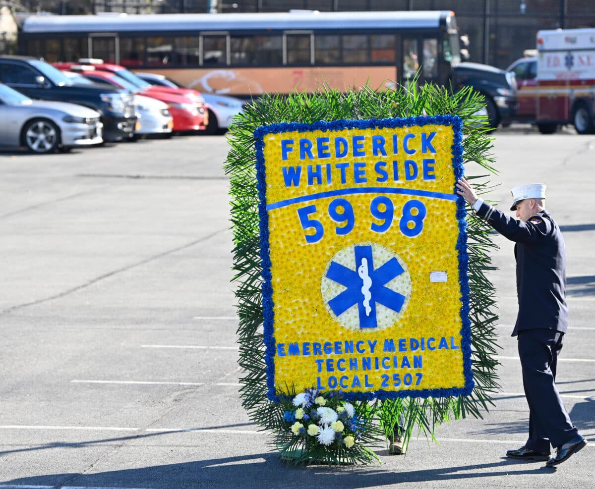 EMS members wore Frederick Whiteside pins in his honor