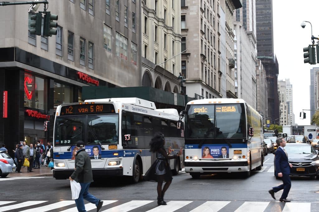 MTA bus camera enforcement will expand to target more drivers who park or stand in the way 3 MTA buses in Manhattan