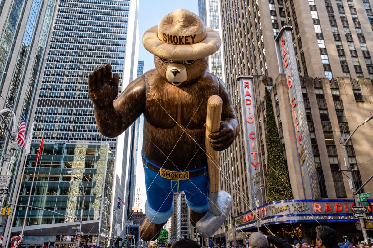 Smokey Bear stars in the Macy’s Thanksgiving Day Parade