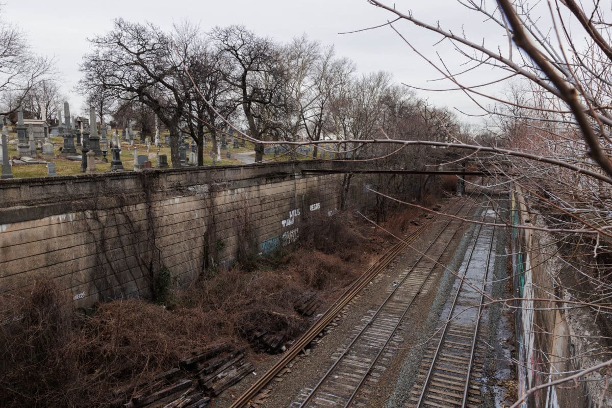The Queens graveyard that could put Hochul's Interborough Express six feet under 20 The Bay Ridge Branch tracks adjacent to All Faiths Cemetery.
