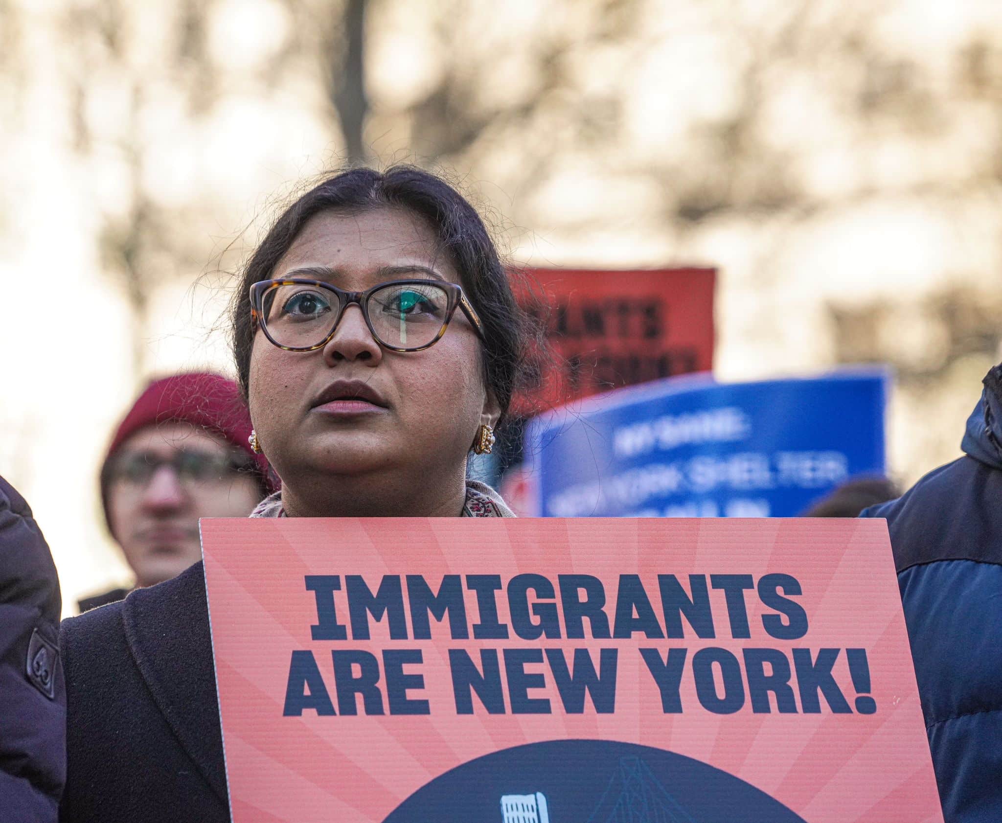 Lower Manhattan rally to stop migrant shelter limits crashed by far-right activists 16