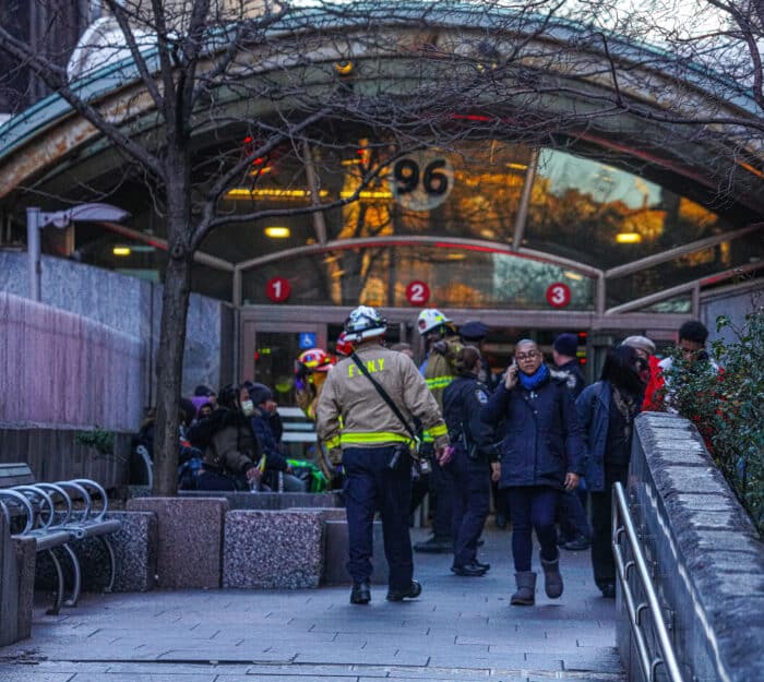 NTSB report faults vandalism, radio communication breakdown for 1 train derailment 5 First responders outside Manhattan station where subway derailed