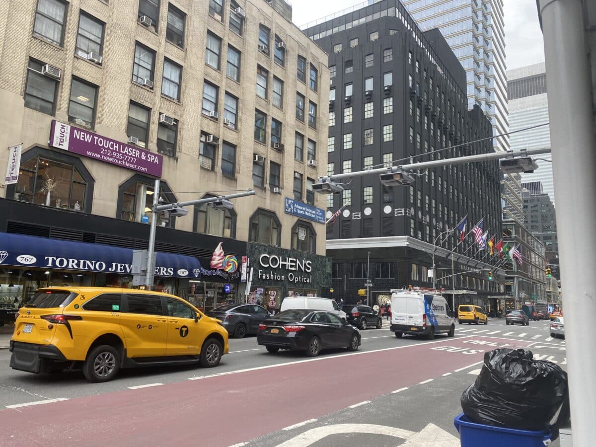 Congestion pricing | MTA hit with third lawsuit from conservative group seeking to stop Manhattan toll plan 5 A suite of congestion pricing cameras on Third Avenue near 60th Street.