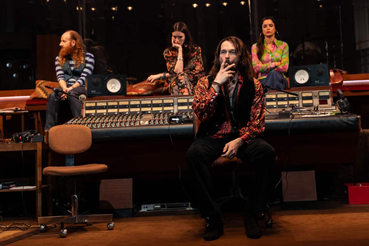 amNY on Broadway: 'Harmony' closing soon, 'Stereophonic' bringing new sound in spring 3 Andrew R. Butler, Sarah Pidgeon, Chris Stack and Juliana Canfield in "Stereophonic, Harmony cast on stage