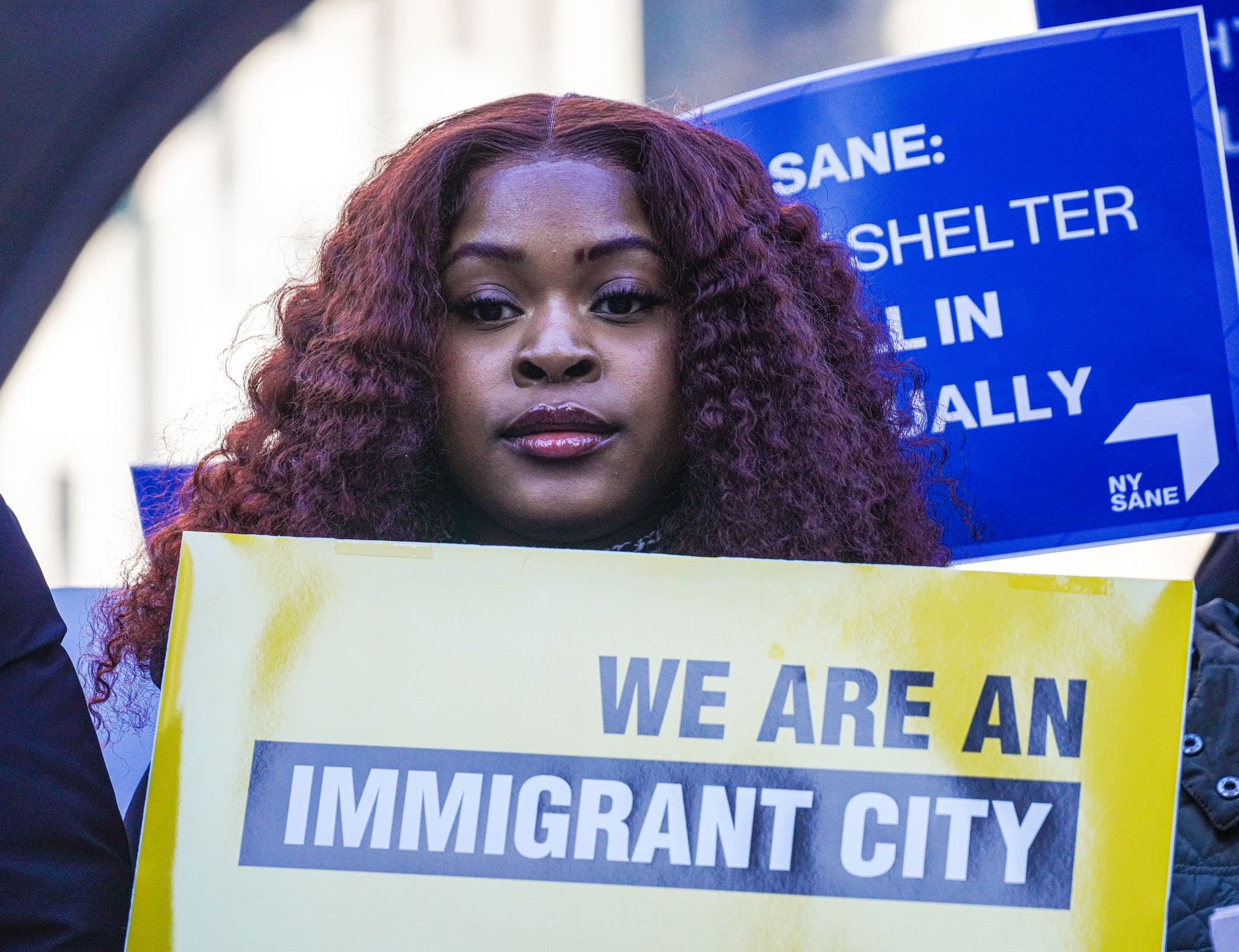 Lower Manhattan rally to stop migrant shelter limits crashed by far-right activists 13