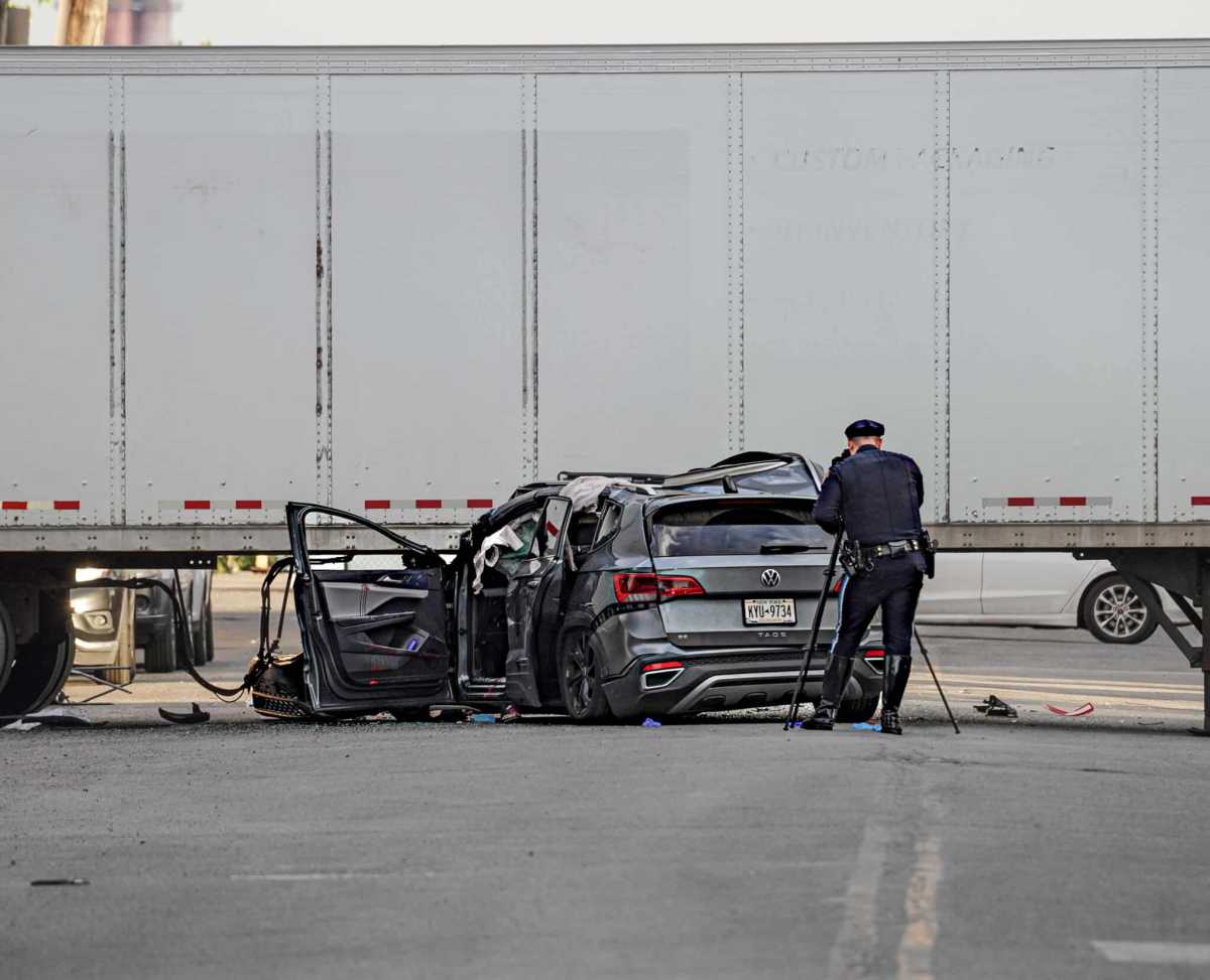 The aftermath of a crash in the Bronx