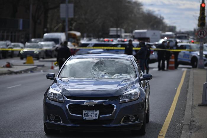 FATAL FLAW: NYC reckless motorists can keep driving no matter how many speed camera tickets they get 8 Police and car at scene of deadly Brooklyn collision involving pedestrian